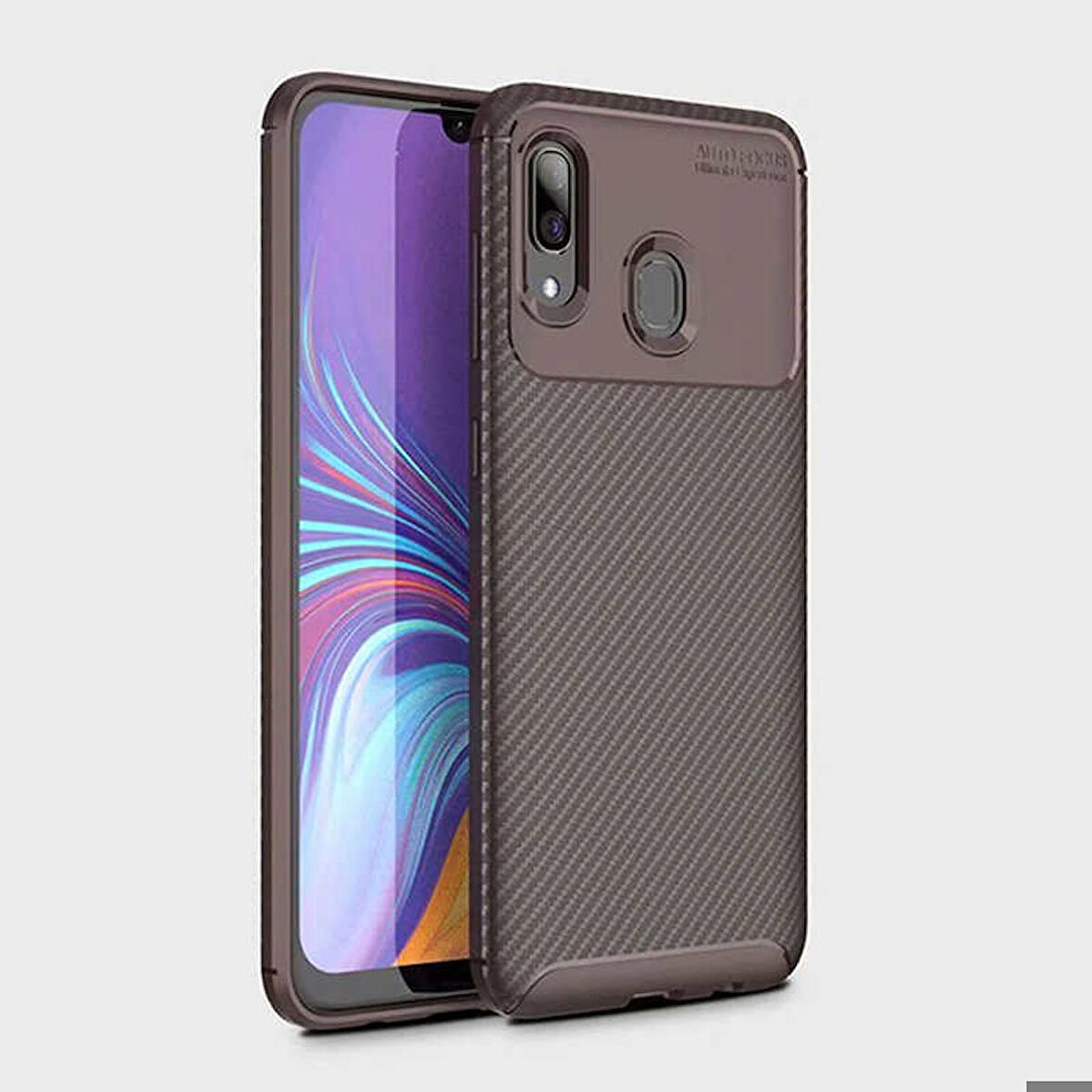 Samsung Galaxy A30 Uyumlu Kılıf Ultra Slim Fit Karbon Silikon