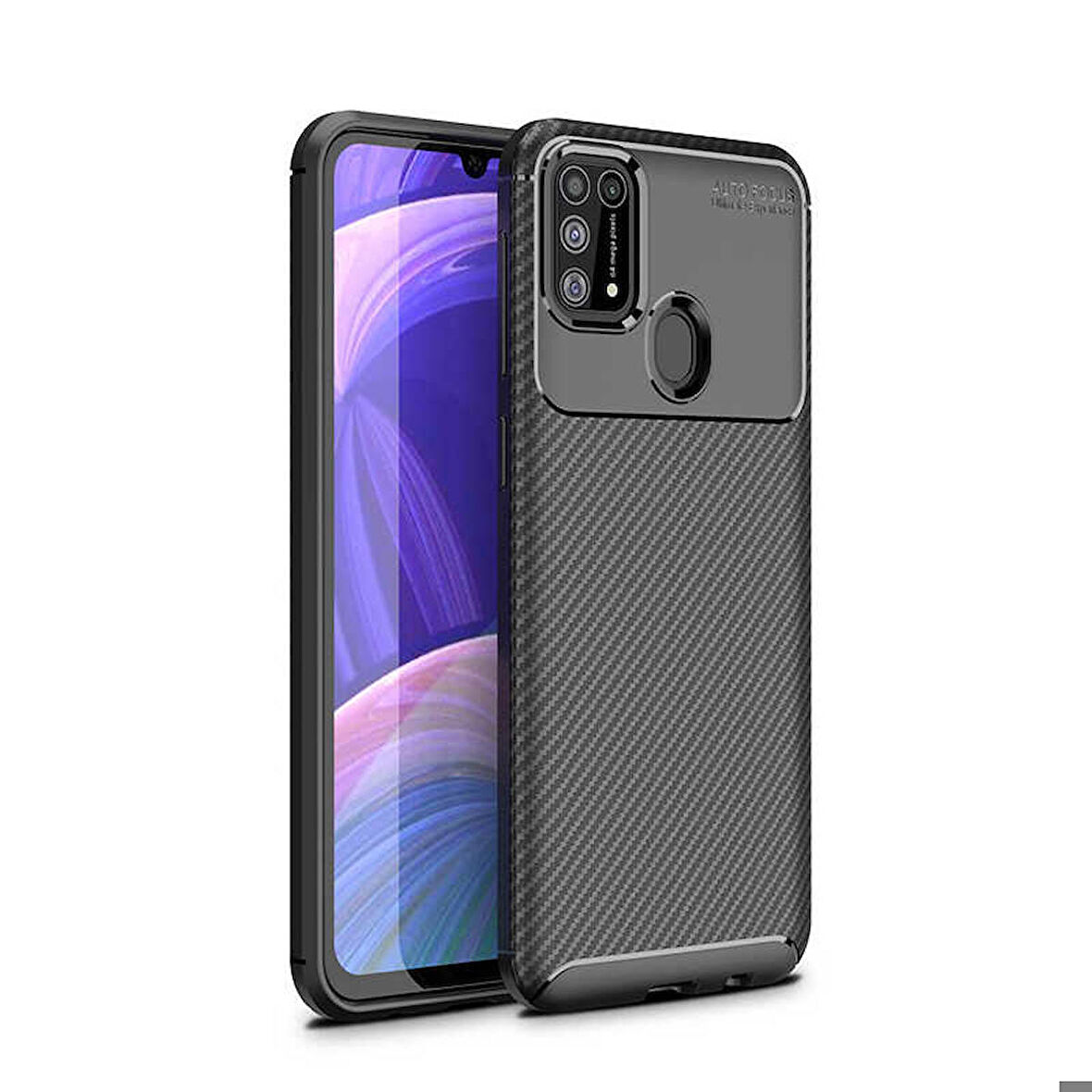 Samsung Galaxy M31 Uyumlu Kılıf Ultra Slim Fit Karbon Silikon