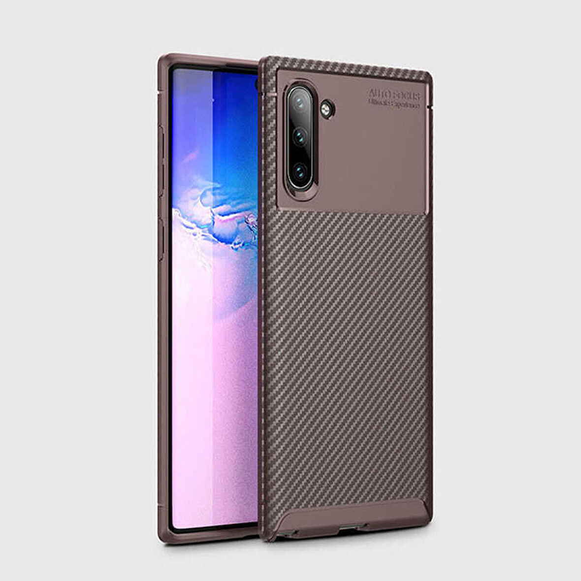 Samsung Galaxy Note 10 Uyumlu Kılıf Ultra Slim Fit Karbon Silikon