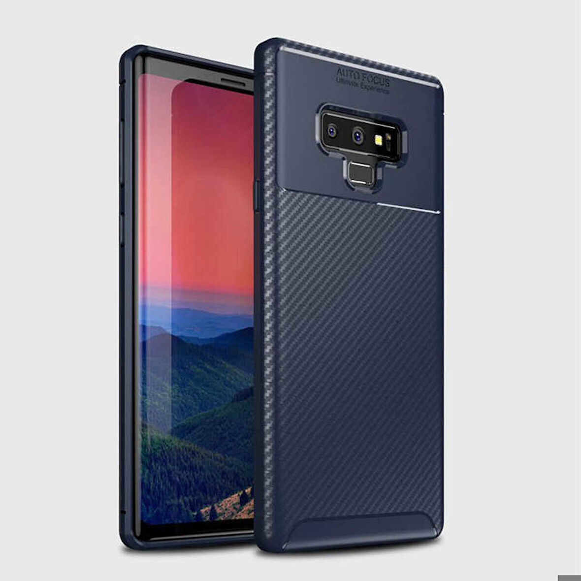 Samsung Galaxy Note 9 Uyumlu Kılıf Ultra Slim Fit Karbon Silikon