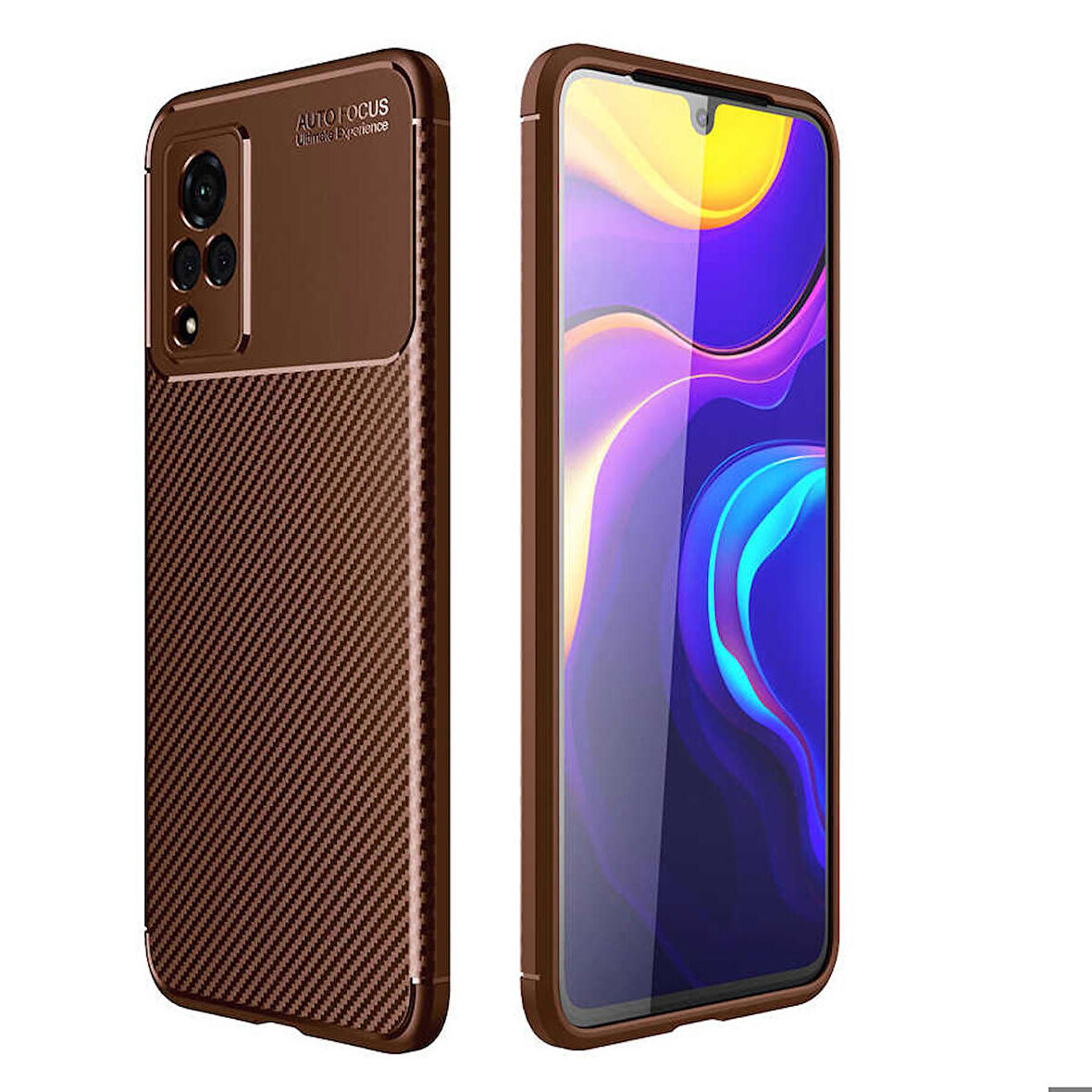 Vivo V21 Uyumlu Kılıf Ultra Slim Fit Karbon Silikon