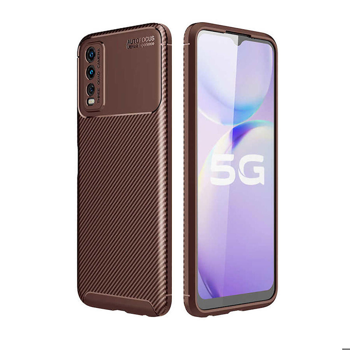 Vivo Y20 Uyumlu Kılıf Ultra Slim Fit Karbon Silikon
