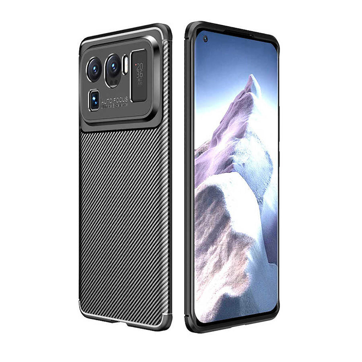 Xiaomi Mi 11 Ultra Uyumlu Kılıf Ultra Slim Fit Karbon Silikon