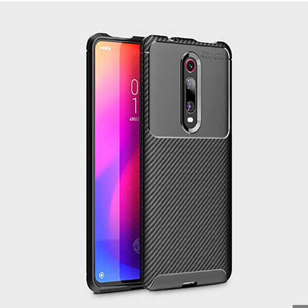 Xiaomi Mi 9T Uyumlu Kılıf Ultra Slim Fit Karbon Silikon
