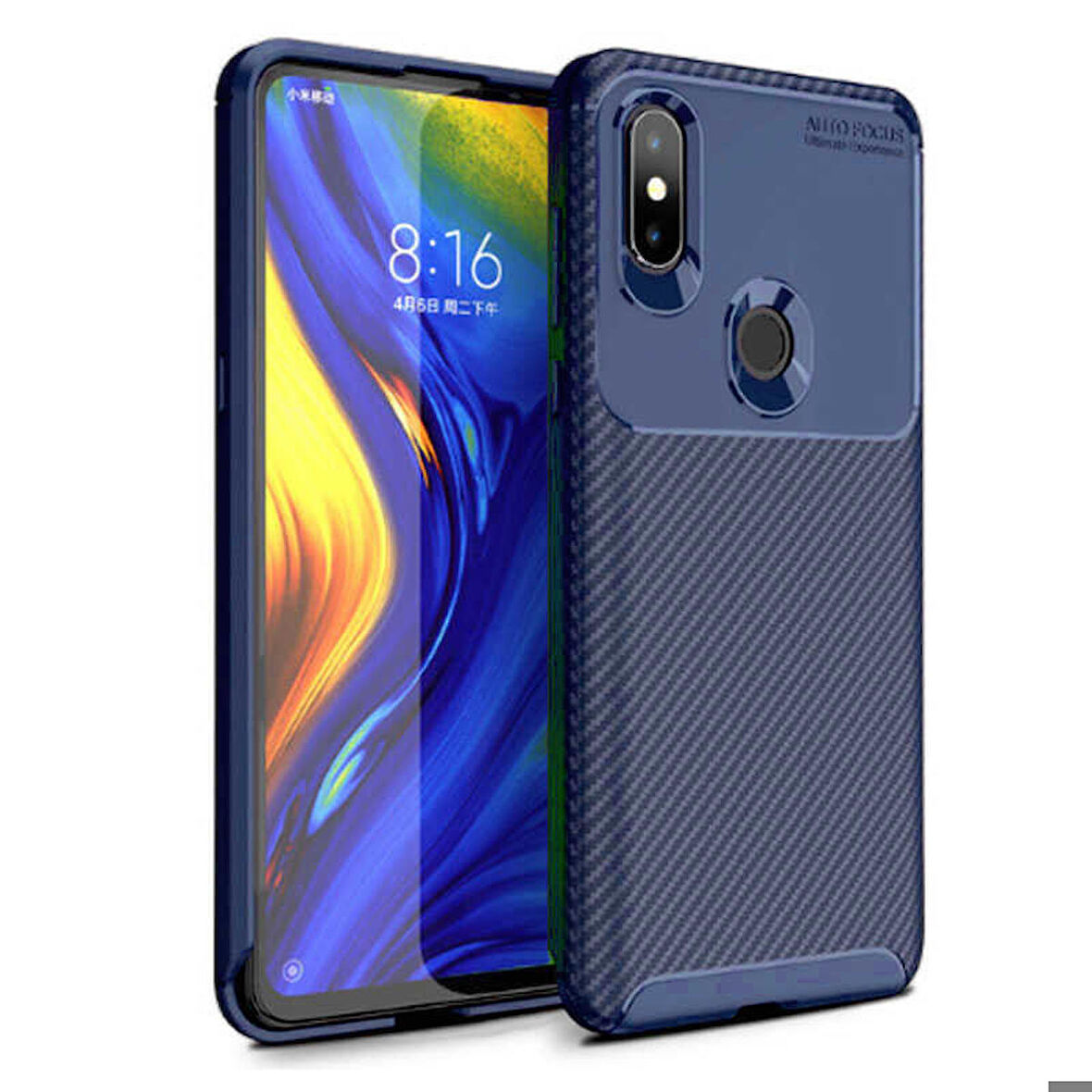 Xiaomi Mi Mix 3 Uyumlu Kılıf Ultra Slim Fit Karbon Silikon