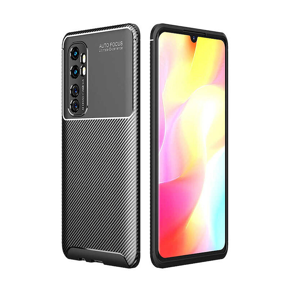Xiaomi Mi Note 10 Lite Uyumlu Kılıf Ultra Slim Fit Karbon Silikon
