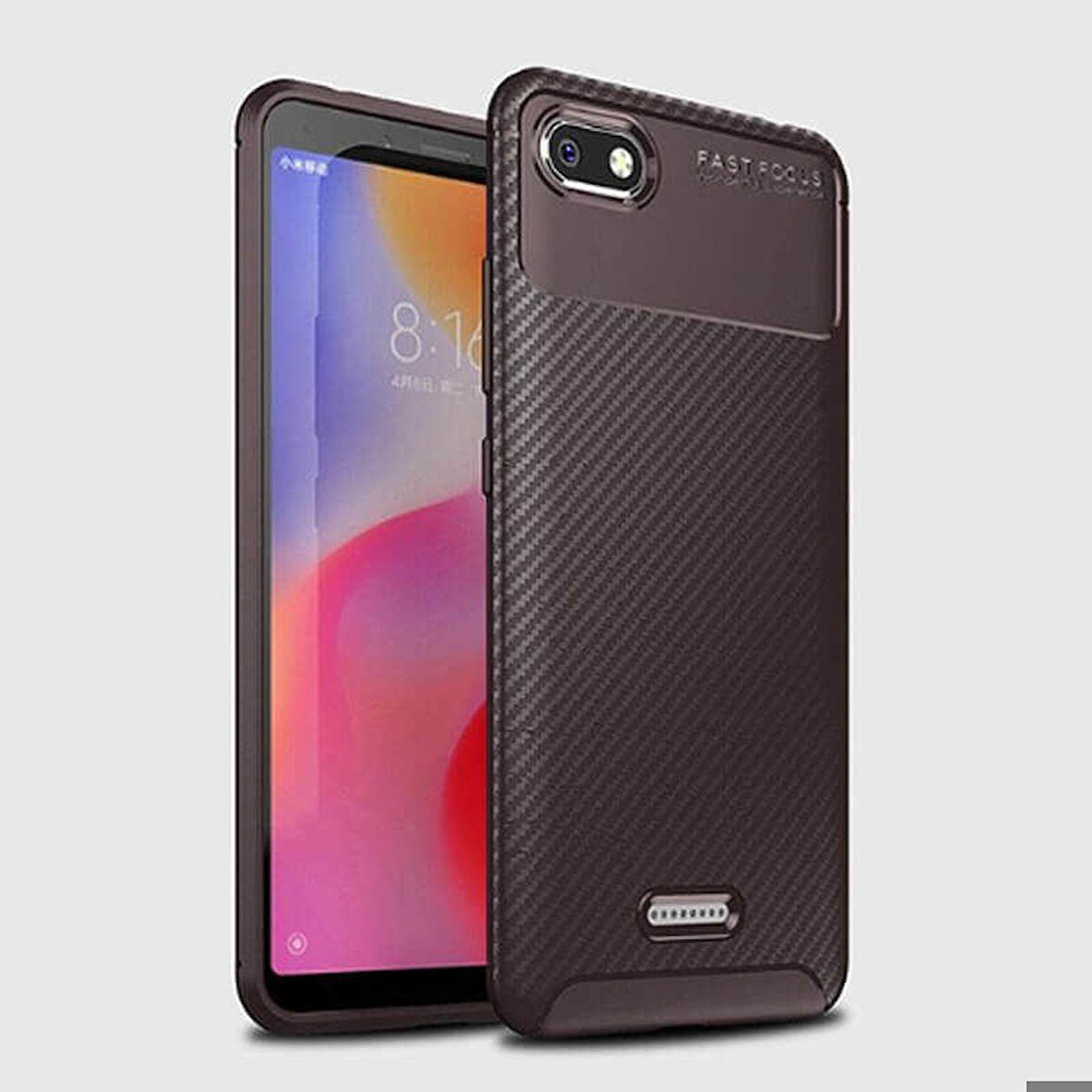 Xiaomi Redmi 6A Uyumlu Kılıf Ultra Slim Fit Karbon Silikon