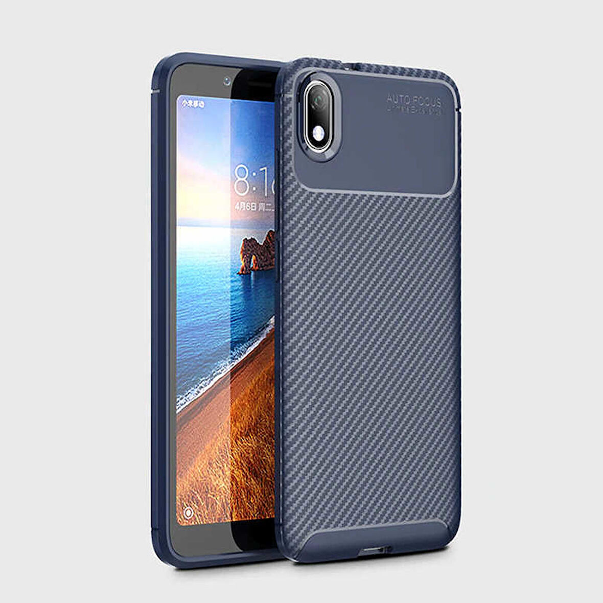 Xiaomi Redmi 7A Uyumlu Kılıf Ultra Slim Fit Karbon Silikon