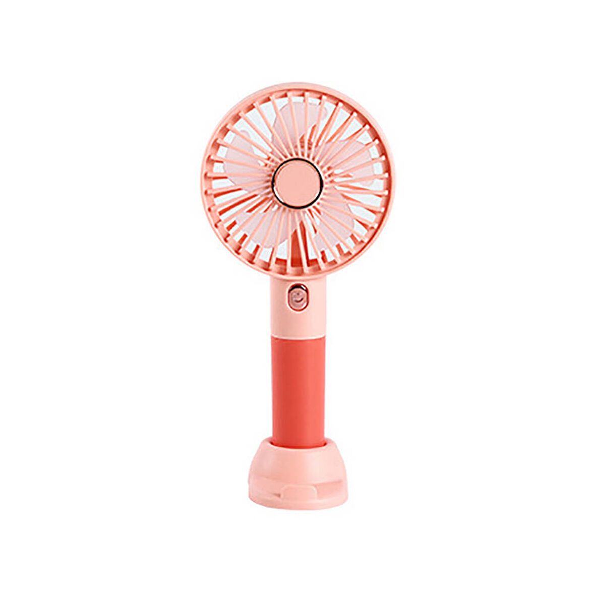 Mini Vantilatör, 20cm, Sessiz, 3 Hız Ayarı, Telefon Tutucu Özellikli Portatif Soğutucu Fan PEMBE
