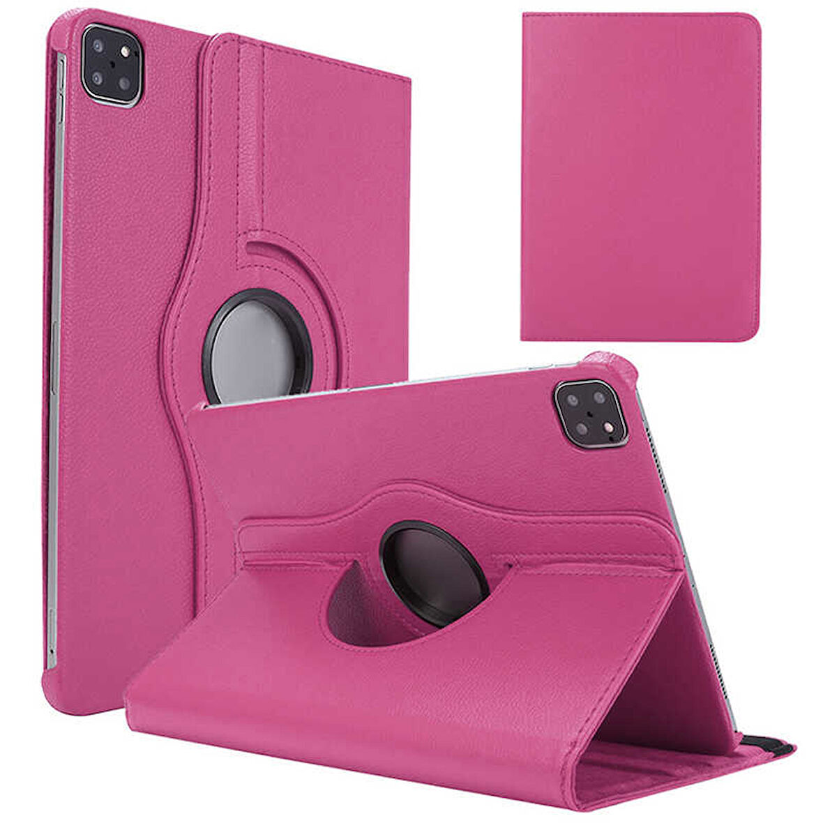 Apple iPad Pro 11 2020 (2.Nesil) Uyumlu Kılıf Mikrofiber Astarlı Suni Deri 360 Derece Dönebilen Standlı Tablet Kılıfı