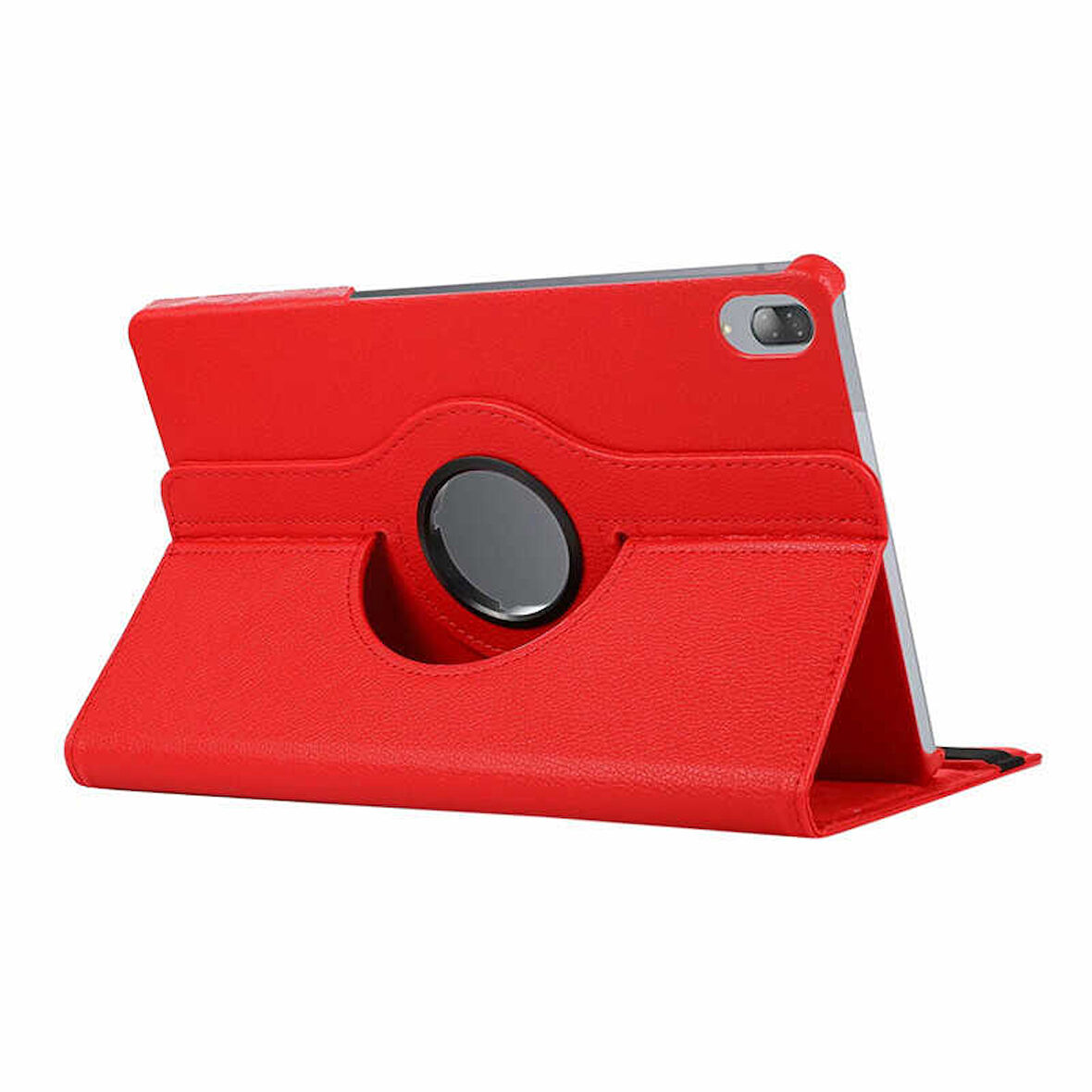 Lenovo M10 TB-X505F Uyumlu Kılıf Mikrofiber Astarlı Suni Deri 360 Derece Dönebilen Standlı Tablet Kılıfı