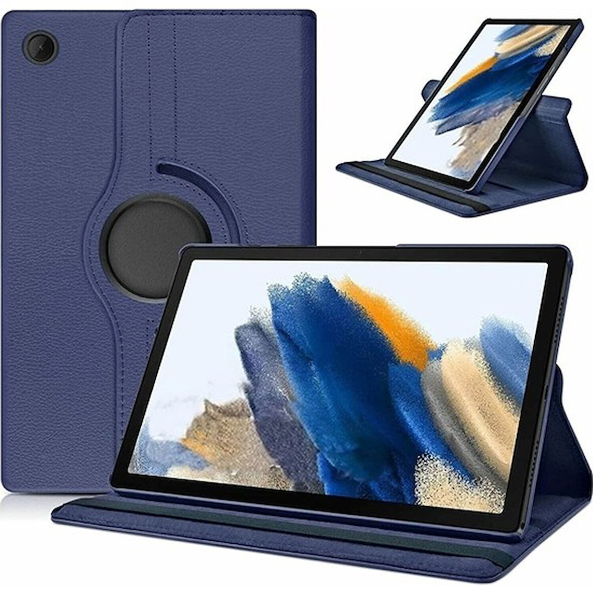 Samsung Galaxy Tab A9 Plus SM-X210 Uyumlu Kılıf Mikrofiber Astarlı Suni Deri 360 Derece Dönebilen Standlı Tablet Kılıfı