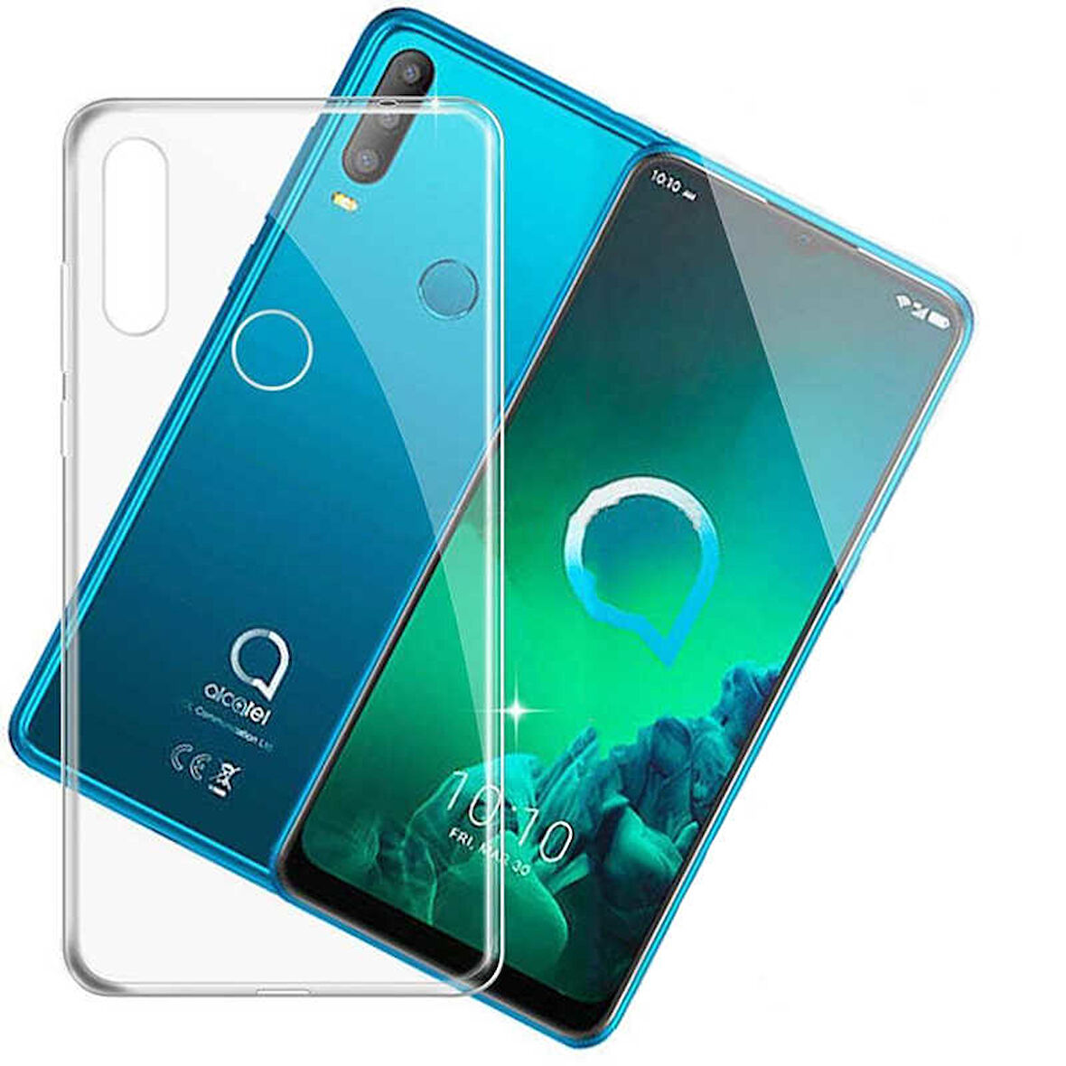 Alcatel 3X 2019 Uyumlu Kılıf Esnek Ultra Koruyucu Şeffaf Silikon Flexible transparent Case Silicone Case