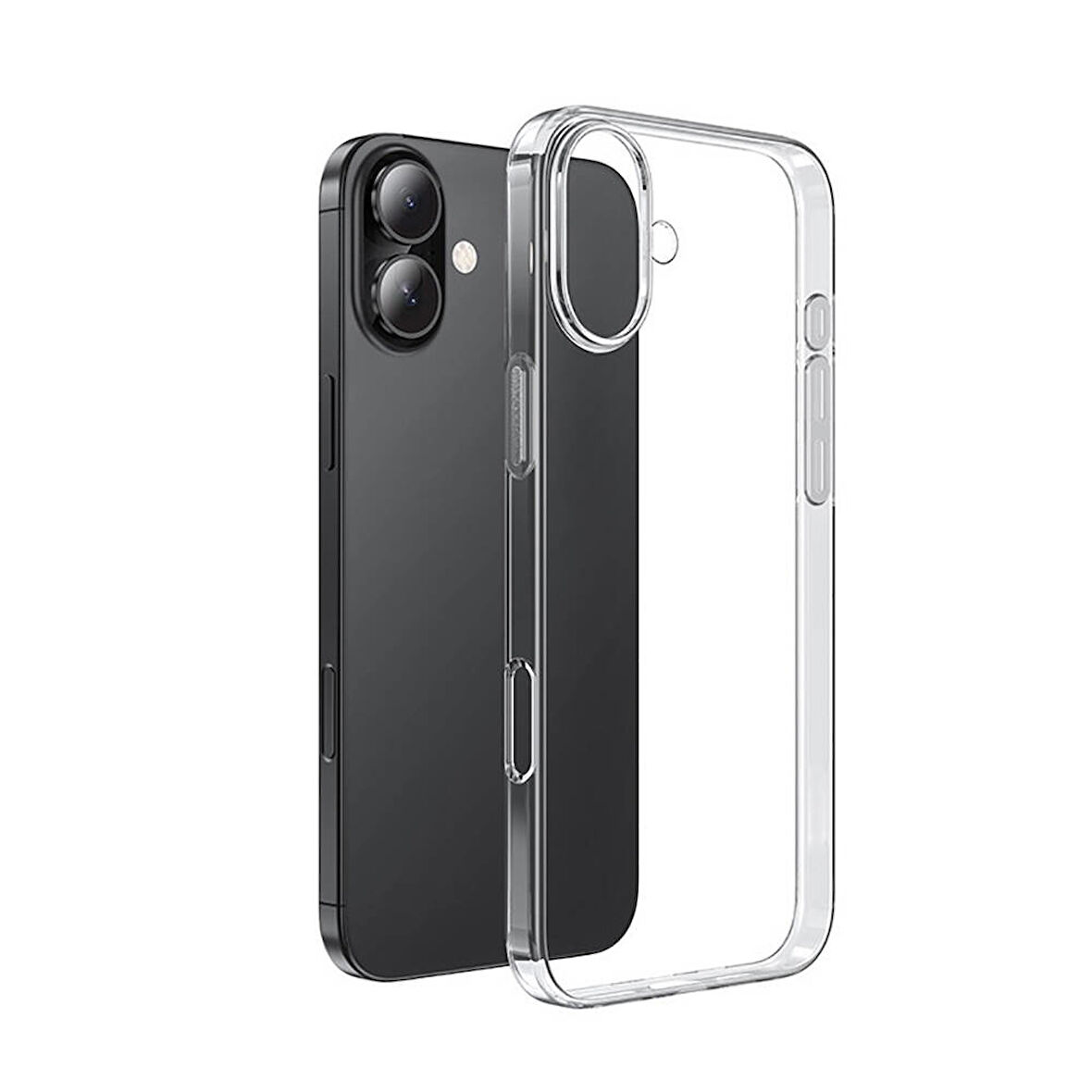 Apple iPhone 16 Uyumlu Kılıf Esnek Ultra Koruyucu Şeffaf Silikon Flexible transparent Case Silicone Case
