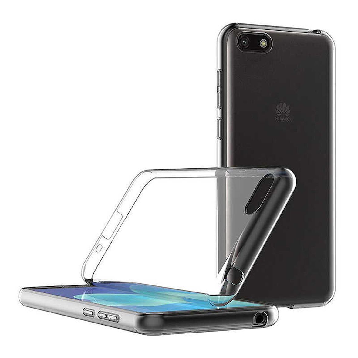 Huawei Y5 2018 Uyumlu Kılıf Esnek Ultra Koruyucu Şeffaf Silikon Flexible transparent Case Silicone Case