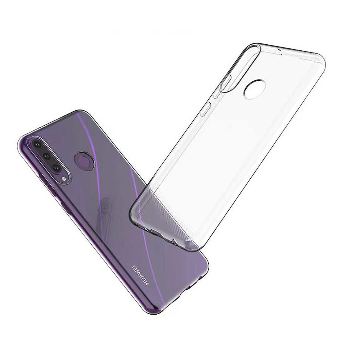 Huawei Y6P Uyumlu Kılıf Esnek Ultra Koruyucu Şeffaf Silikon Flexible transparent Case Silicone Case