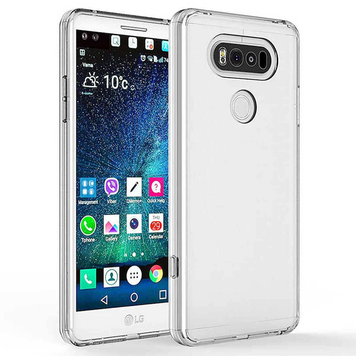 LG V20 Uyumlu Kılıf Esnek Ultra Koruyucu Şeffaf Silikon Flexible transparent Case Silicone Case