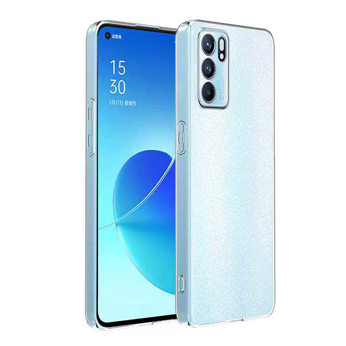 Oppo Reno 6 4G Uyumlu Kılıf Esnek Ultra Koruyucu Şeffaf Silikon Flexible transparent Case Silicone Case