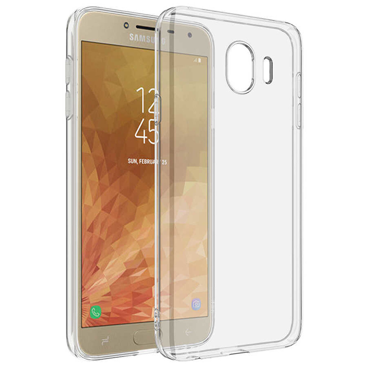 Samsung Galaxy J4 Uyumlu Kılıf Esnek Ultra Koruyucu Şeffaf Silikon Flexible transparent Case Silicone Case