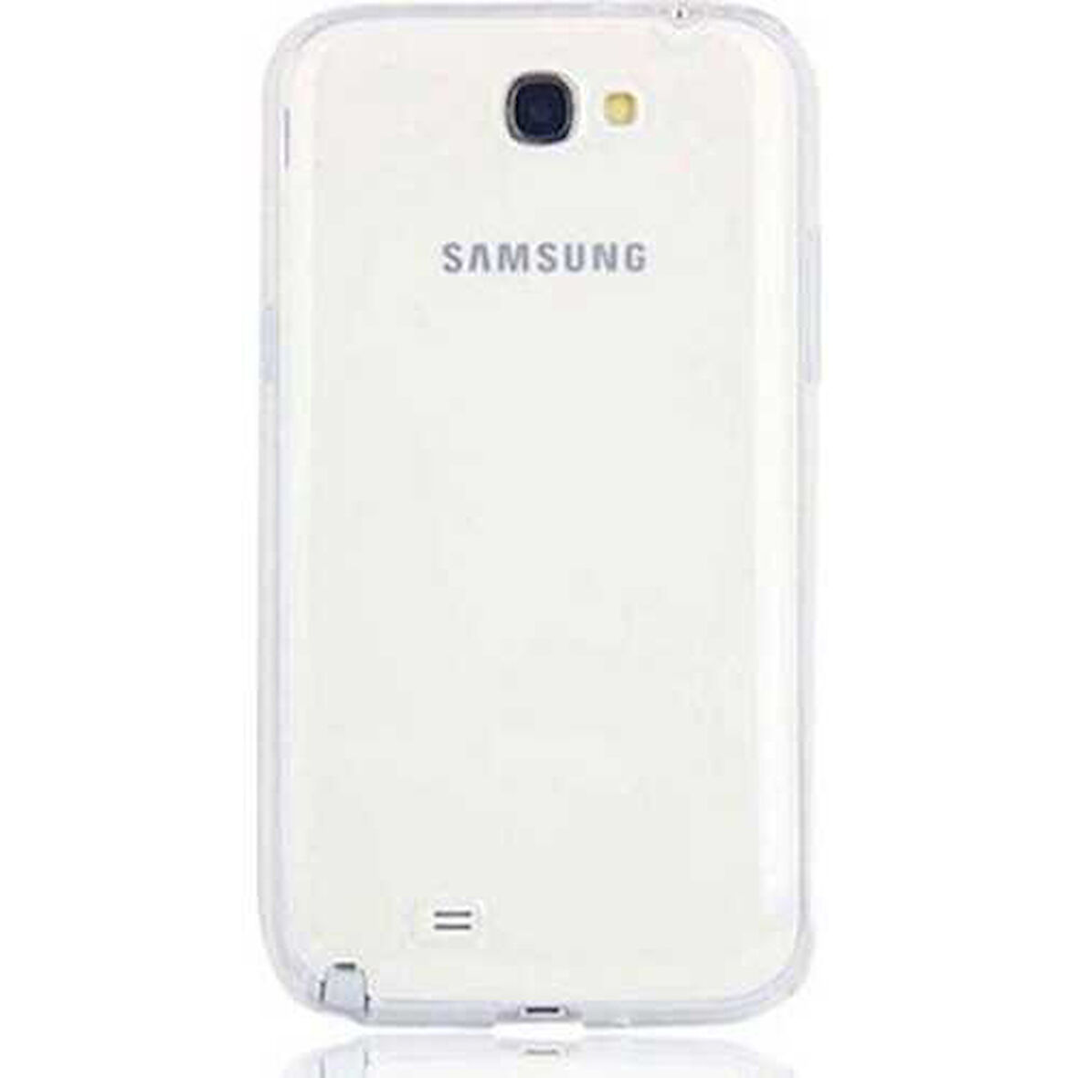 Samsung Galaxy Note 2 Uyumlu Kılıf Esnek Ultra Koruyucu Şeffaf Silikon Flexible transparent Case Silicone Case