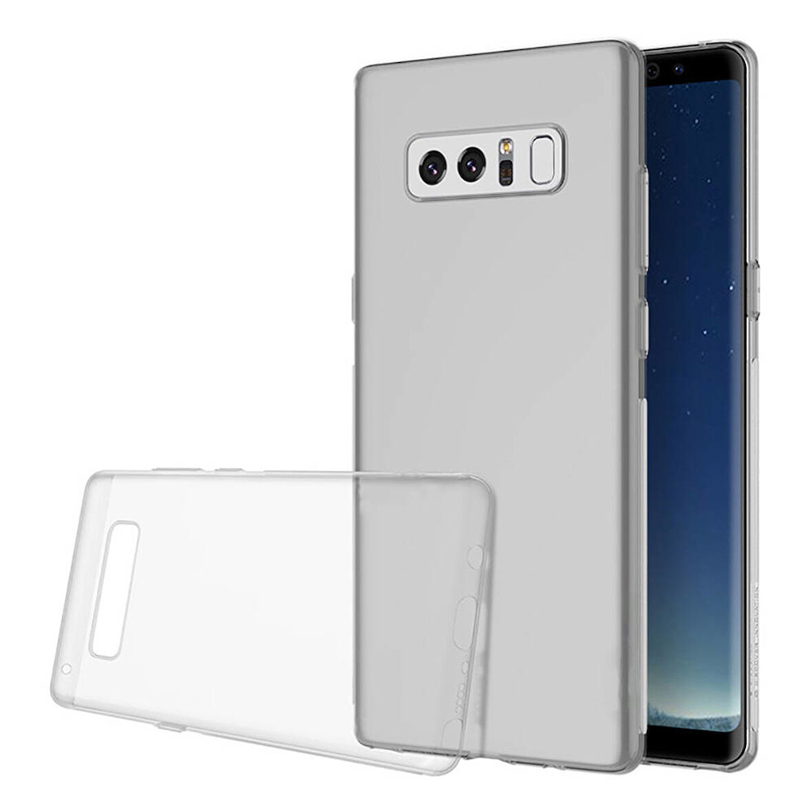 Samsung Galaxy Note 8 Uyumlu Kılıf Esnek Ultra Koruyucu Şeffaf Silikon Flexible transparent Case Silicone Case