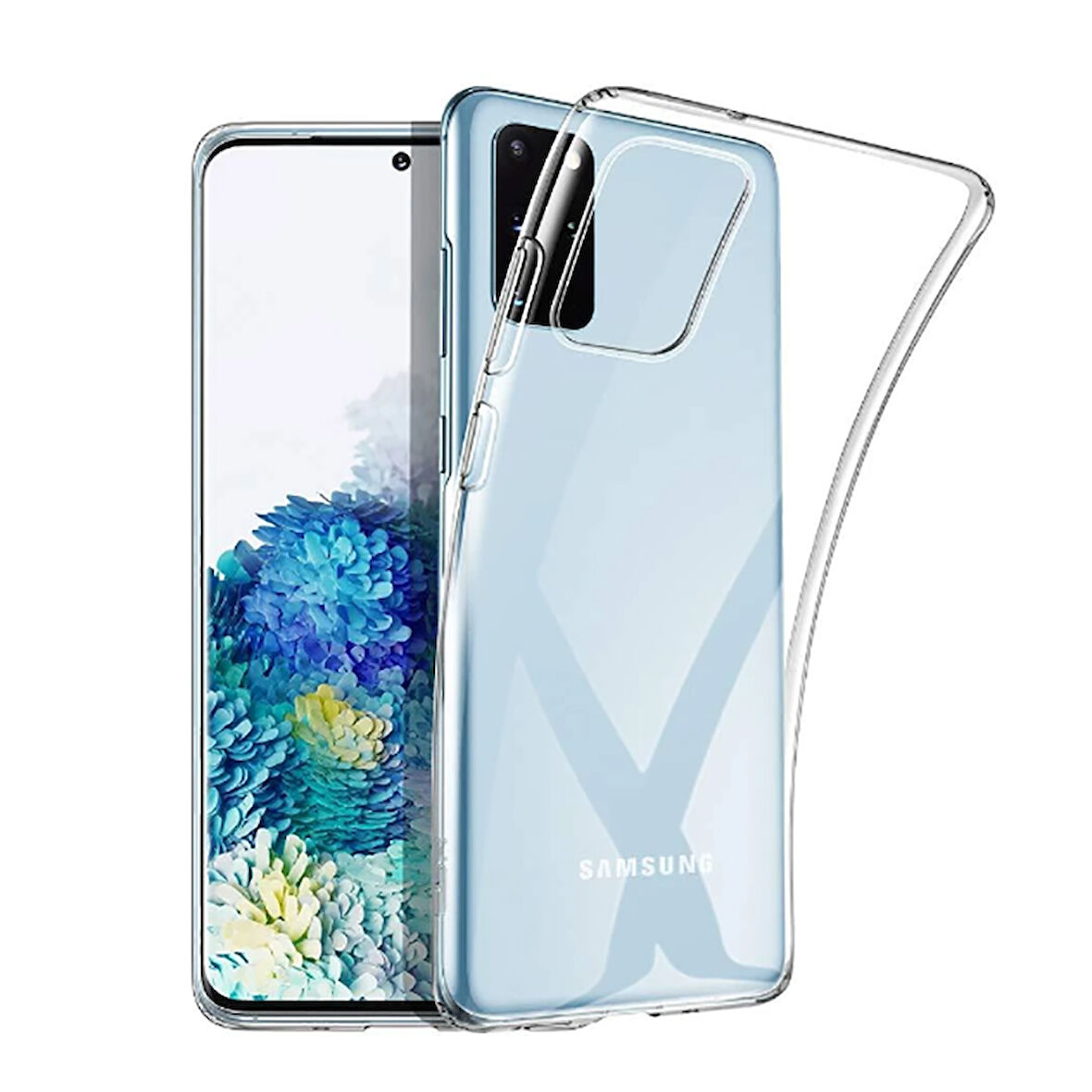 Samsung Galaxy S20 Plus Uyumlu Kılıf Esnek Ultra Koruyucu Şeffaf Silikon Flexible transparent Case Silicone Case