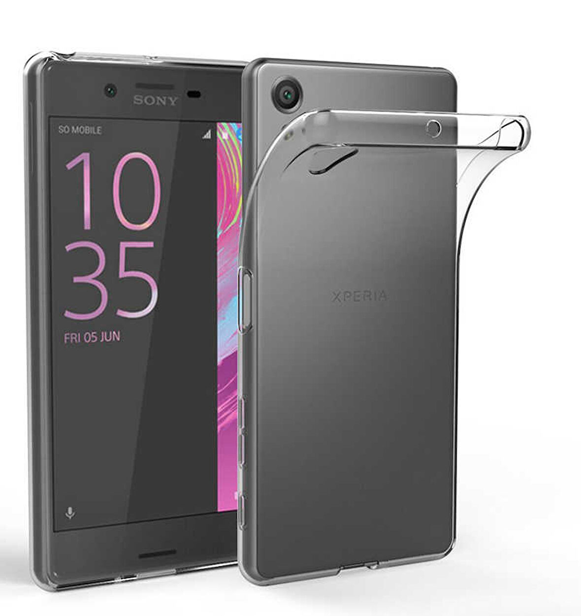 Sony Xperia XA1 Plus Uyumlu Kılıf Esnek Ultra Koruyucu Şeffaf Silikon Flexible transparent Case Silicone Case