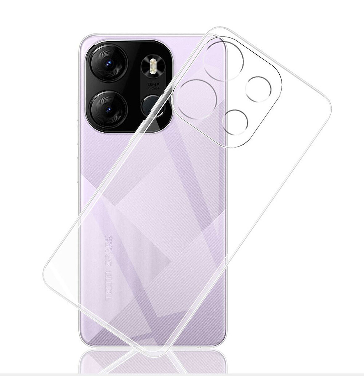 Tecno Spark Go 2023 Uyumlu Kılıf Esnek Ultra Koruyucu Şeffaf Silikon Flexible transparent Case Silicone Case
