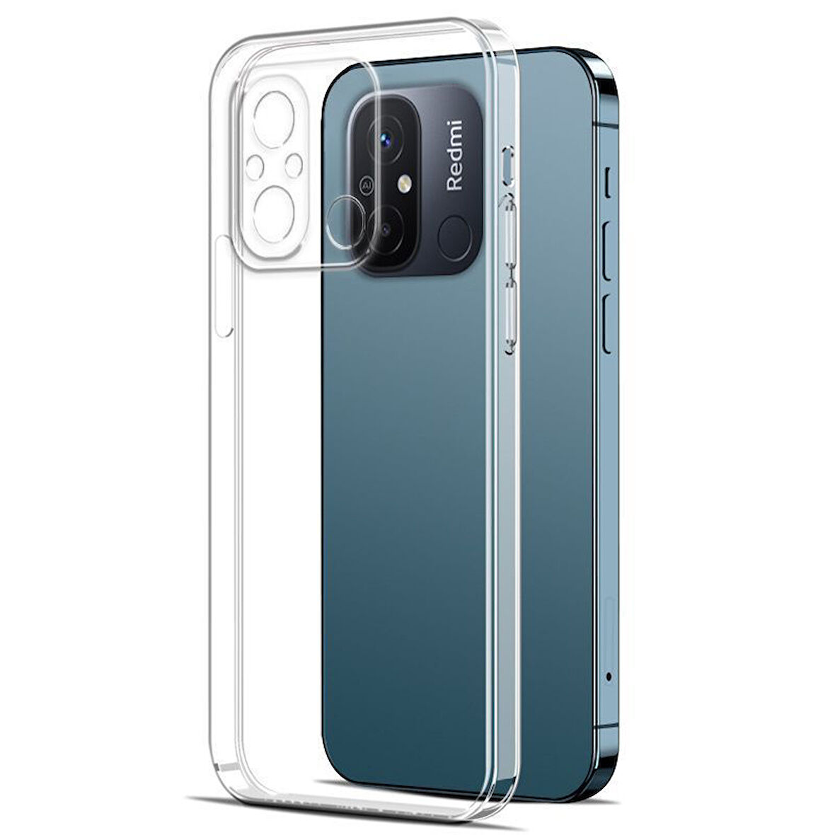 Xiaomi Redmi 12C Uyumlu Kılıf Esnek Ultra Koruyucu Şeffaf Silikon Flexible transparent Case Silicone Case