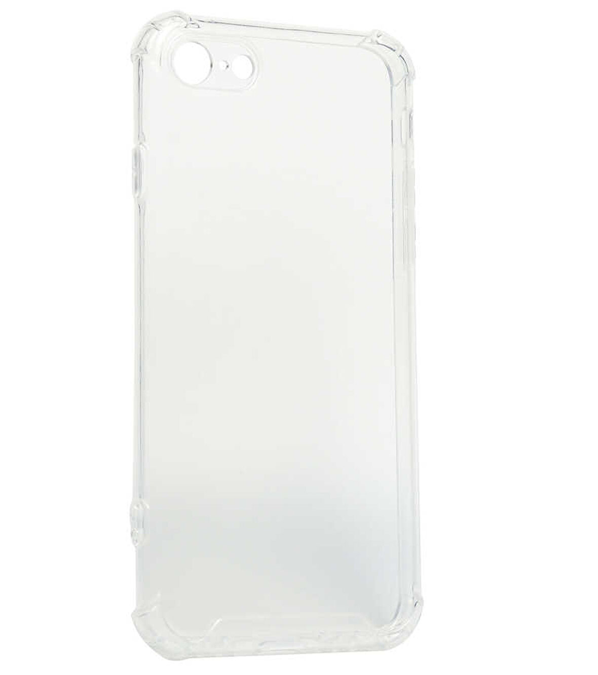 Apple iPhone SE 2022 Uyumlu Kılıf Kılıf Şeffaf Köşelerde Darbelere Karşı Ultra Kalınlaştırılmış Darbe Korumalı Strong Cover