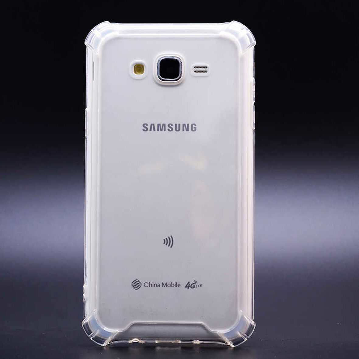 Samsung Galaxy J7 Uyumlu Kılıf Şeffaf Köşelerde Darbelere Karşı Ultra Kalınlaştırılmış Darbe Korumalı Strong Cover