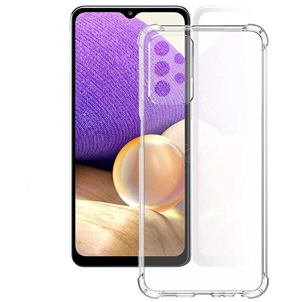 Samsung Galaxy A33 5G Uyumlu Kılıf Kılıf Şeffaf Köşelerde Darbelere Karşı Ultra Kalınlaştırılmış Darbe Korumalı Strong Cover