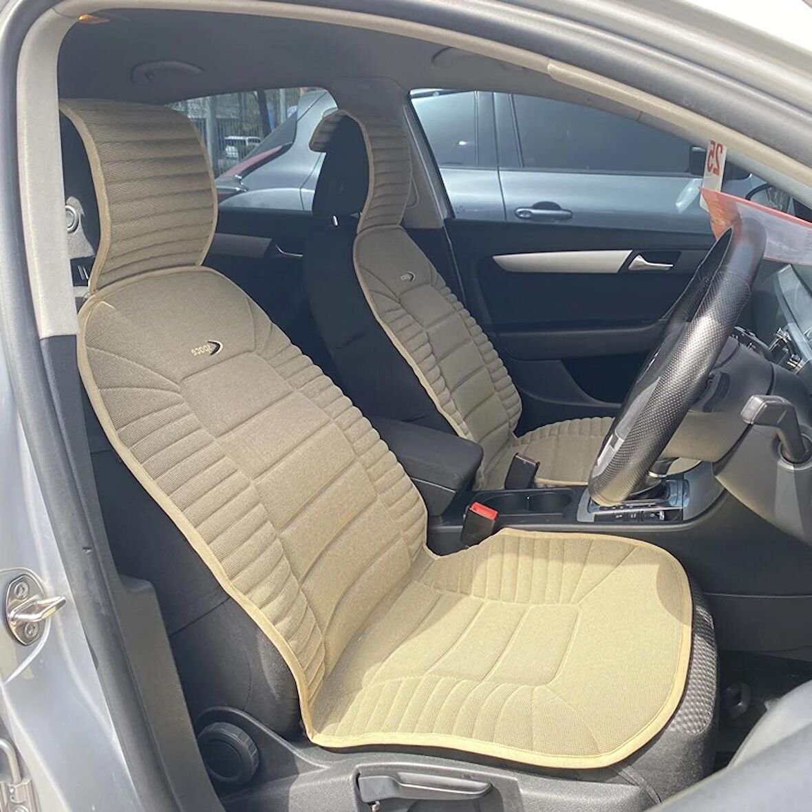 Hyundai İX35 Lüx Oto Koltuk Minderi Ön Arka Oturak 3'lü Set BUMERANG Serisi BEJ