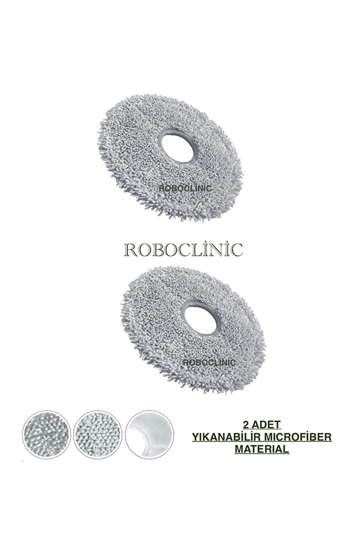 Dreame L10s Pro Gen 2 Robot Süpürge Uyumlu Yıkanabilir Microfiber Mop-2 Adet