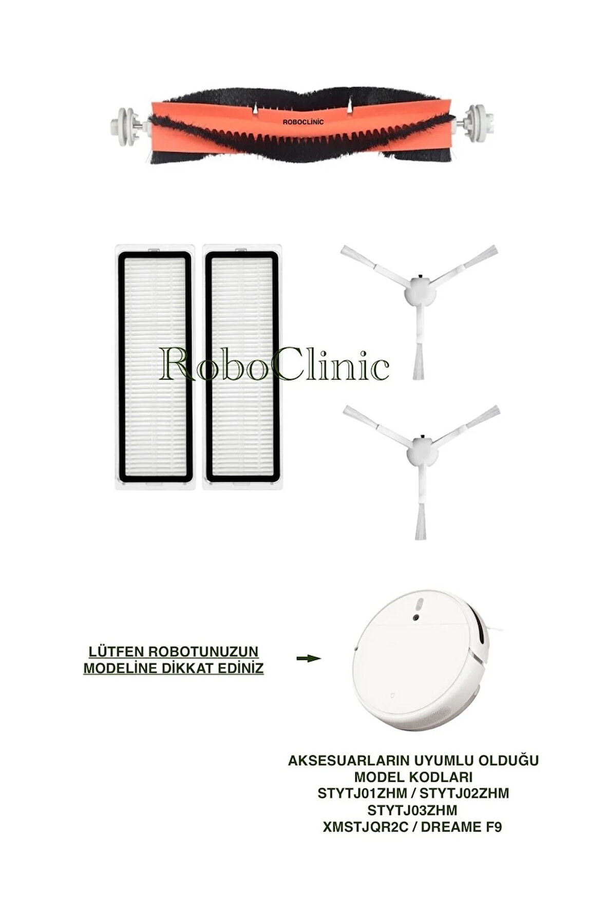 Xiaomi Mi Robot 1c / 2c Vacuum Mop (STYTJ02ZHM),1c (STYTJ01ZHM),f9 Uyumlu Global Yenileme Seti.