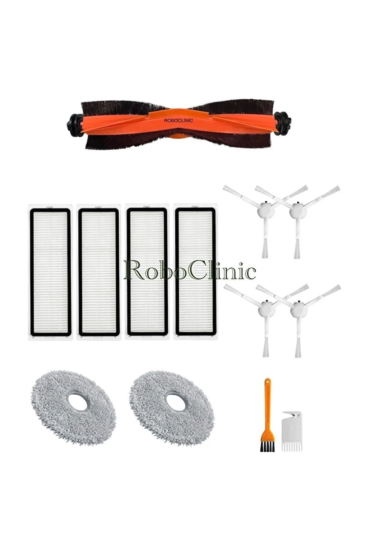 Xiaomi Robot Vacuum X10 Plus X20 Plus Uyumlu Yedek Fırça,hepa Filtre,mop Seti-13 Parça