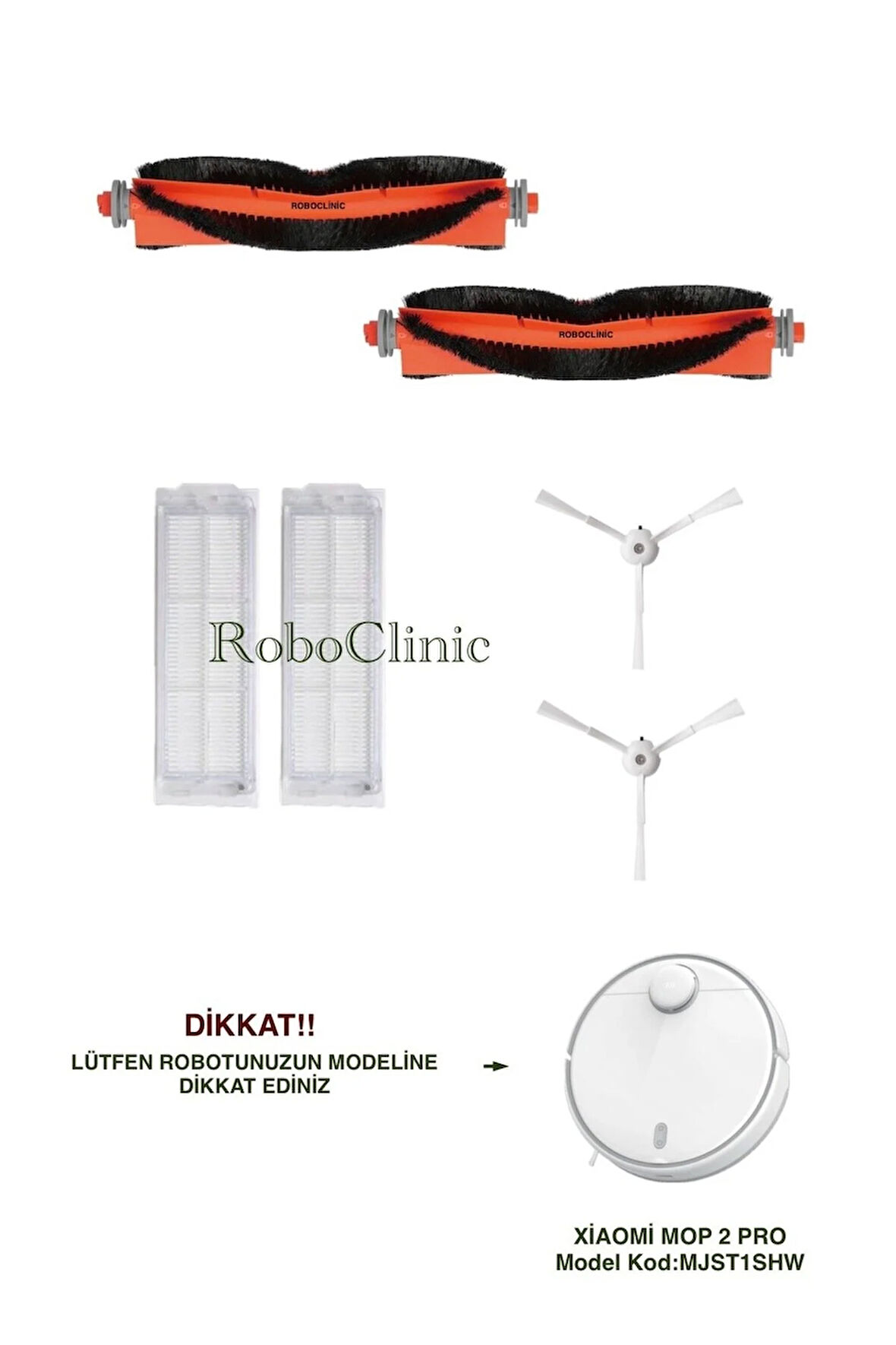 Xiaomi Mi Robot Vacuum Mop 2 Pro Beyaz (MODEL KOD:MJST1SHW) Uyumlu Yenileme Seti-6 Parça