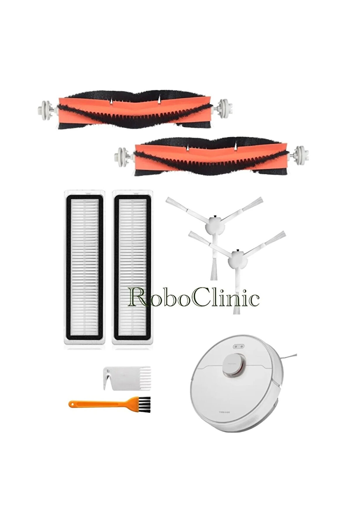 Xiaomi Trouver Finder LDS Uyumlu Ana Fırça Yan Fırça Hepa Filtre Mop Seti-8 Parça