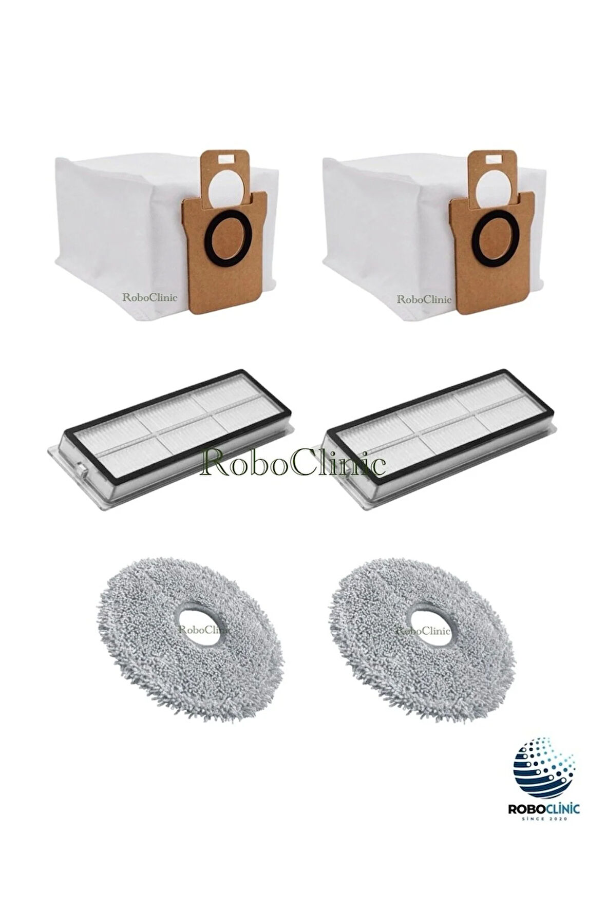 Dreame L10s Ultra Robot Süpürge Uyumlu Yedek Toz Torbası, Hepa Filtre, Mop Paspas -6 Parça