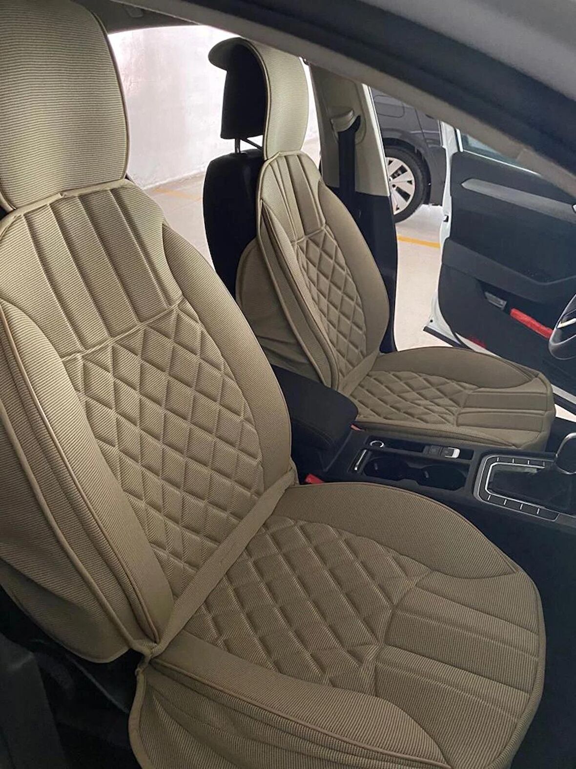 Fiat Freemont Lüx Oto Koltuk Minderi Ön Arka 5'li Set ELEGANCE Serisi BEJ