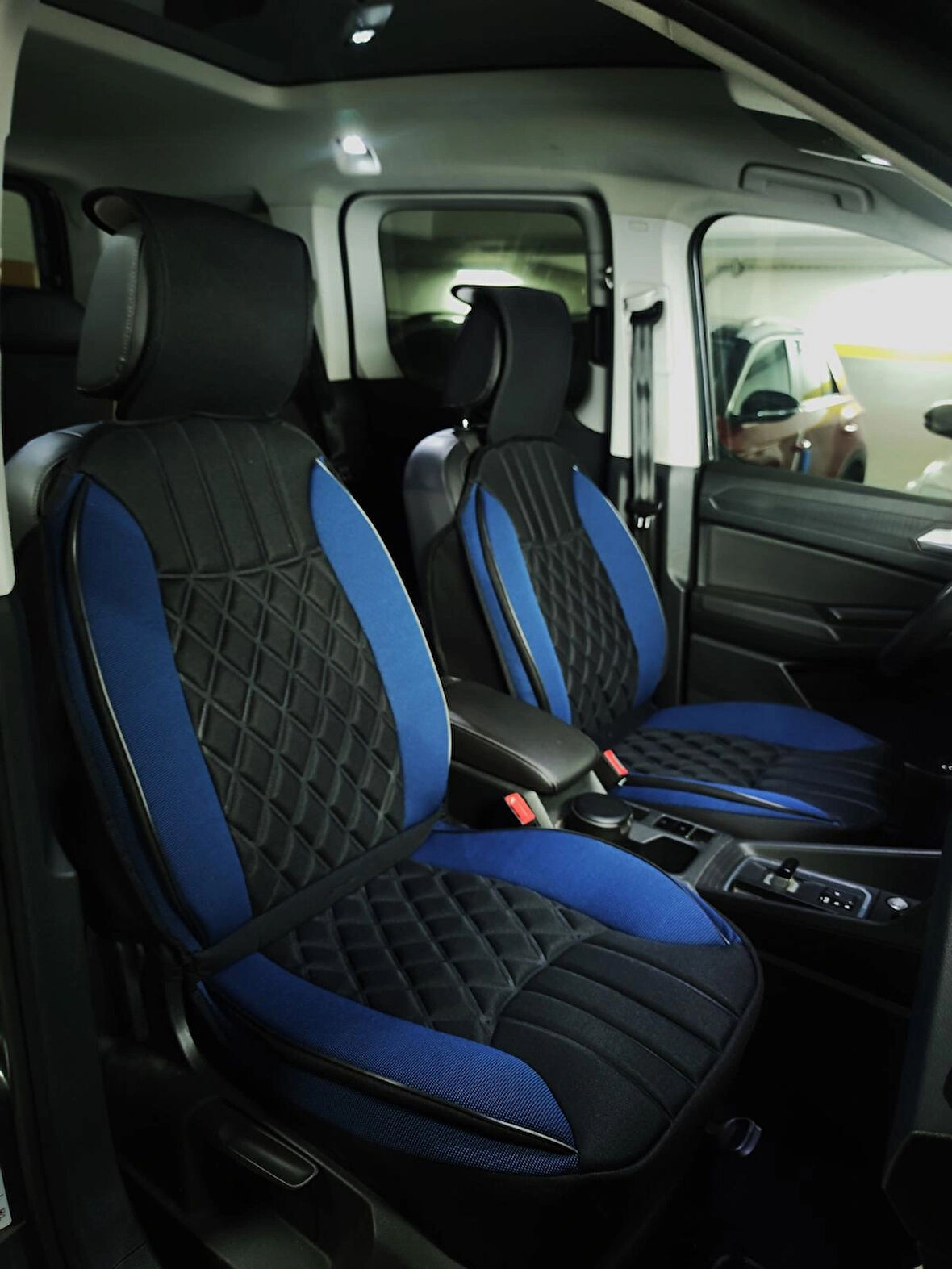 Mercedes CL Lüx Oto Koltuk Minderi Ön Arka 5'li Set Elegance Serisi Siyah Mavi