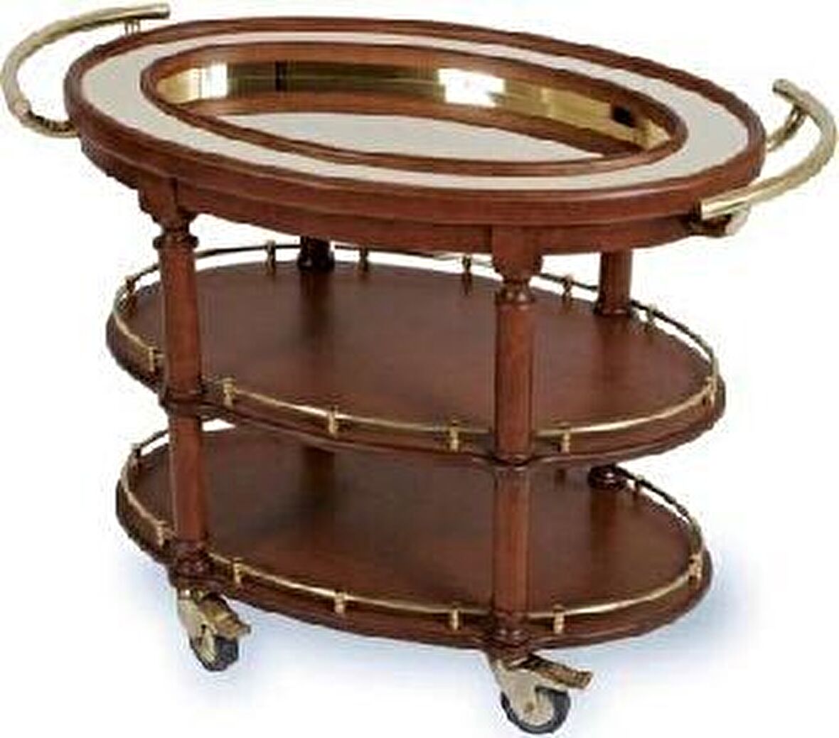 Oval İçki Servis Arabası