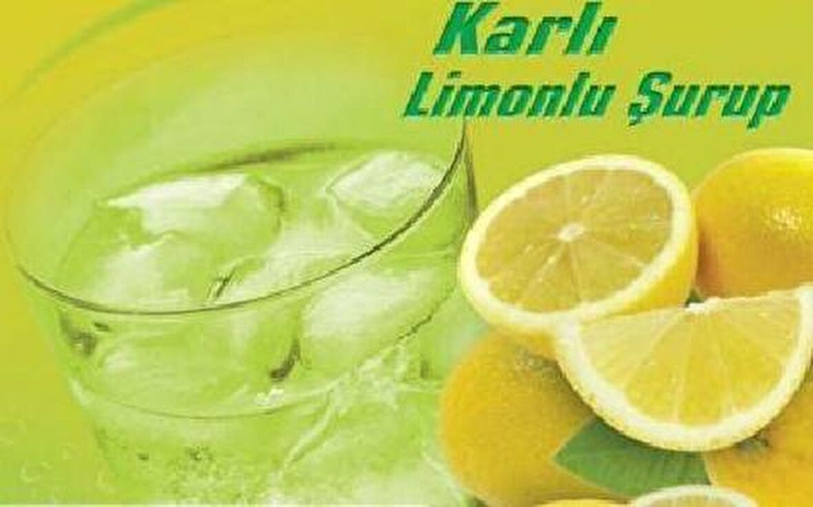 Karlı Buzlu Limonata Konsantresi Hazır Limon Şurubu Suyu