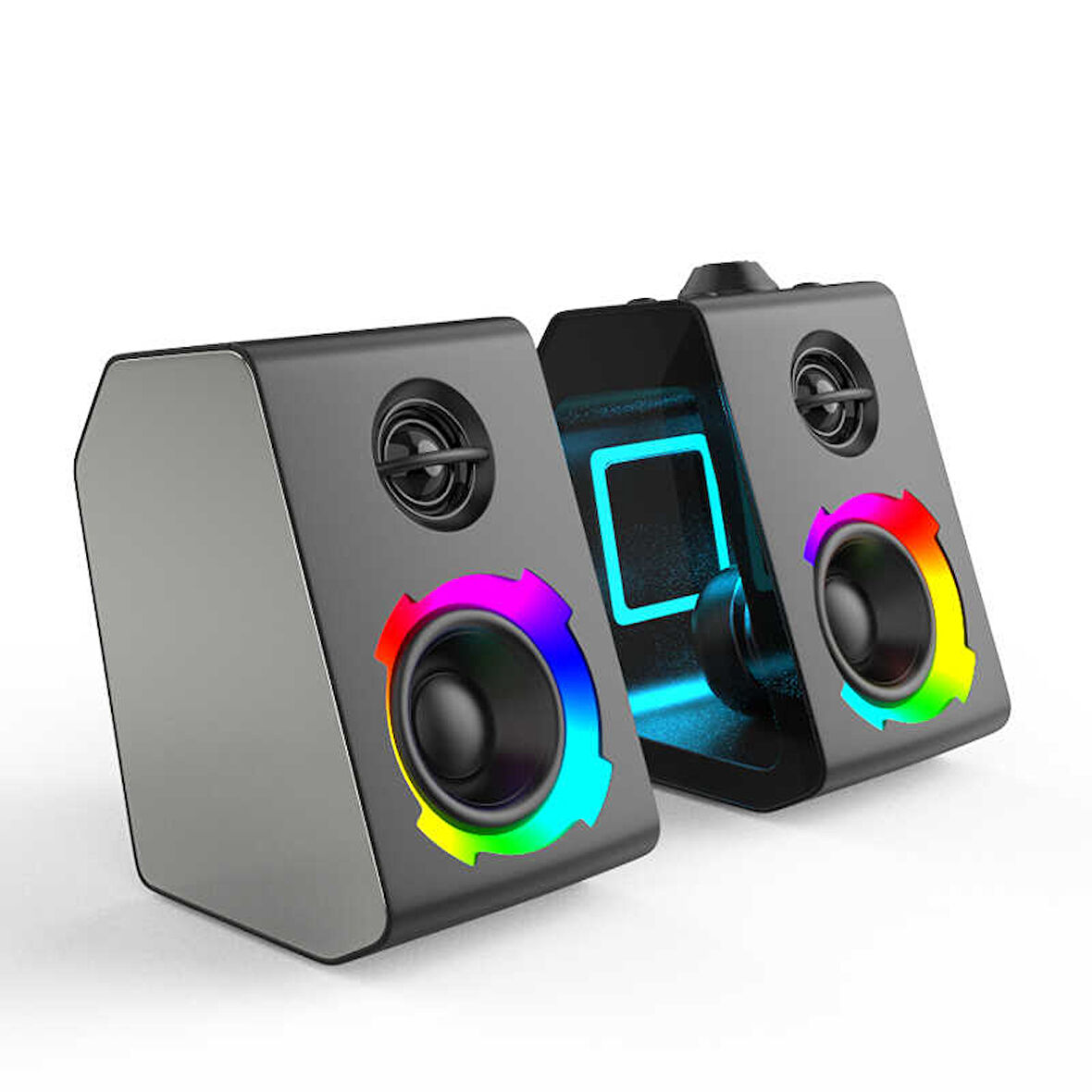 Taşınabilir RGB Işıklı Kablosuz Bluetooth Speaker Hoparlör Güçlü Ses 11 Farklı Renkli Işık Atmosferi