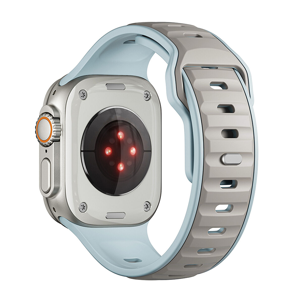 Apple Watch Ultra / Ultra2 49mm Silikon Kordon Hafif, Esnek ve Güvenli Kilit Mekanizmalı Kayış Band