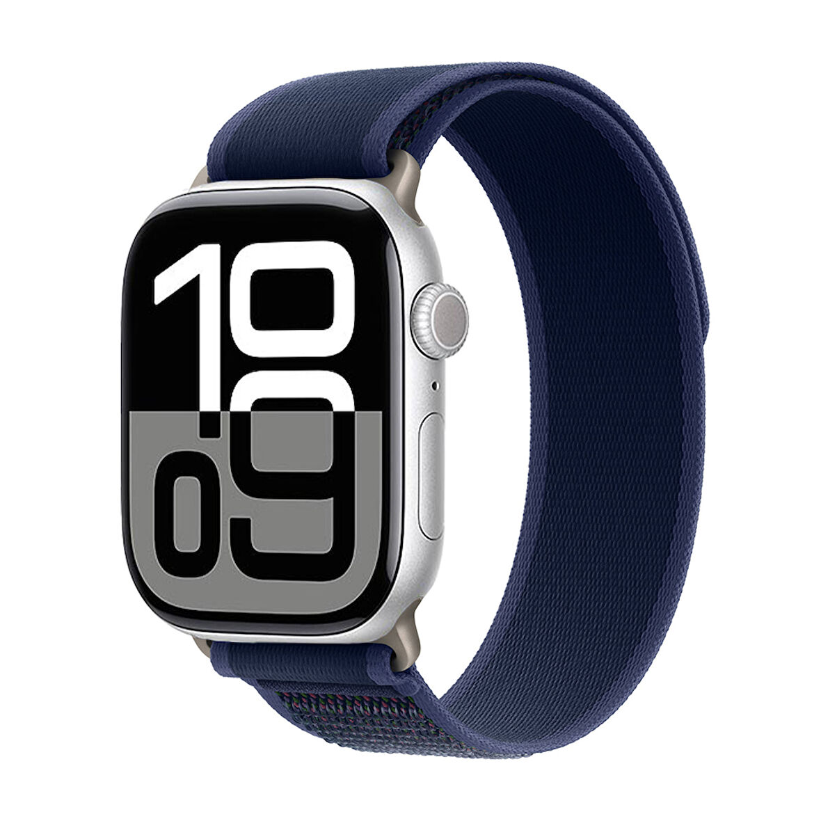 Apple Watch 10 42mm Hafif Naylon Hasır Örgü Kordon Ayarlanabilir Kanca ve Halka Sistemli, Beyaz-Sarı