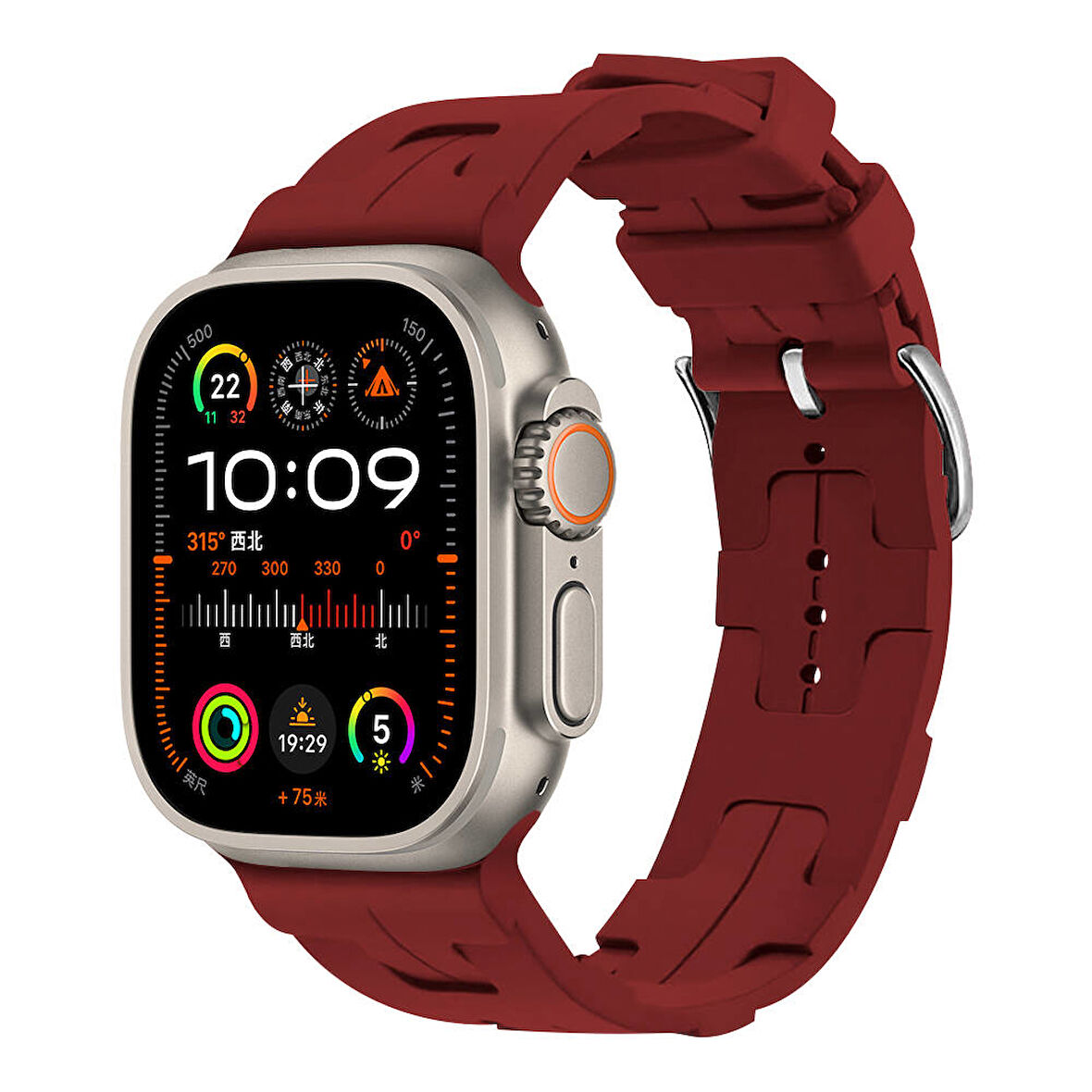 Apple Watch 2/3/4/5/6/7/8/9/se/ultra/ultra 2 Seri 42mm 44mm 45mm 49mm Uyumlu Delikli Silikon Kordon