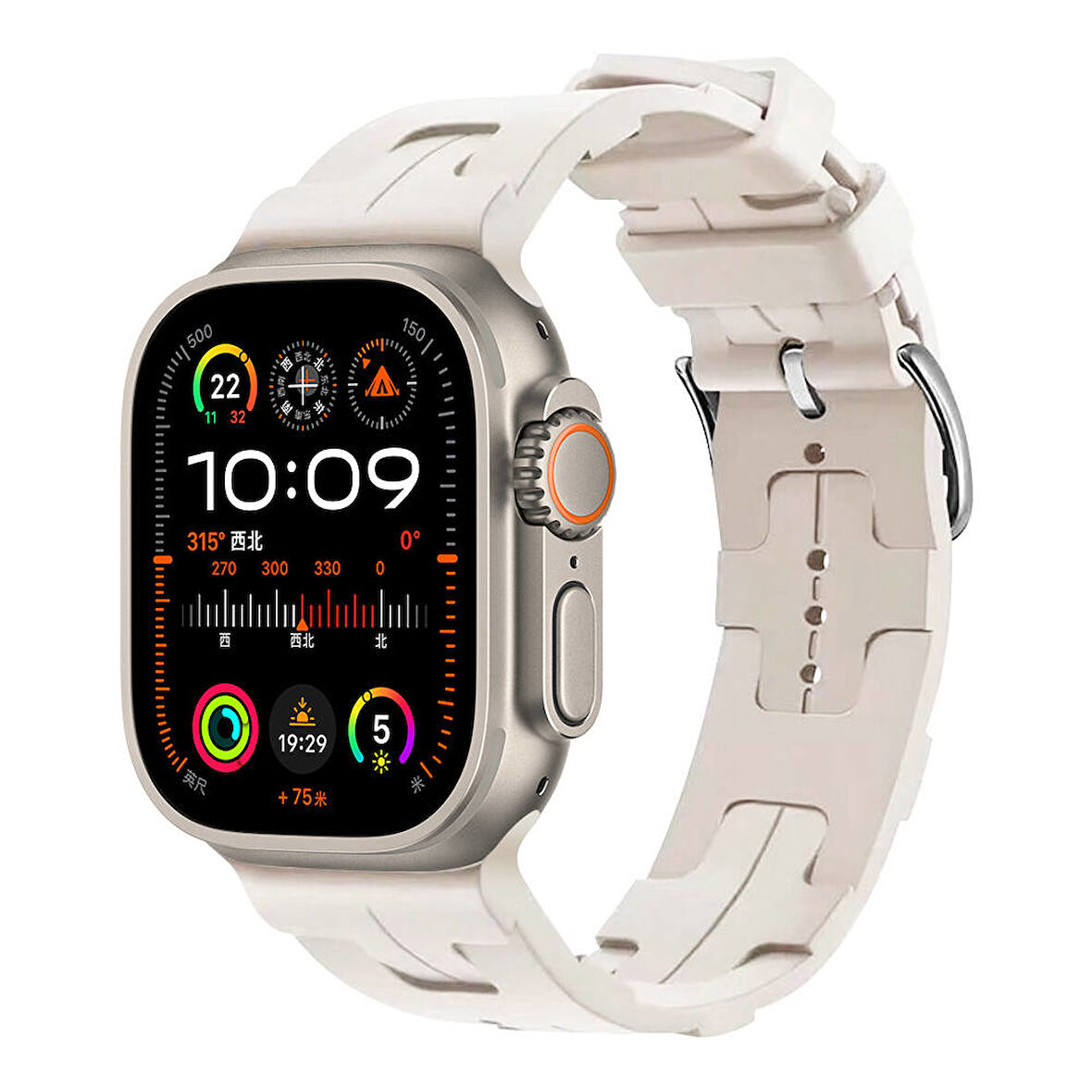 Apple Watch 2/3/4/5/6/7/8/9/se/ultra/ultra 2 Seri 42mm 44mm 45mm 49mm Uyumlu Delikli Silikon Kordon