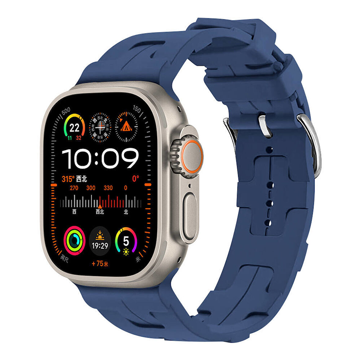 Apple Watch - se/2/3/4/5/6/7/8/9 Serisi 38mm Seri 40mm 41mm Uyumlu Metal Toka Delikli Silikon Kordon