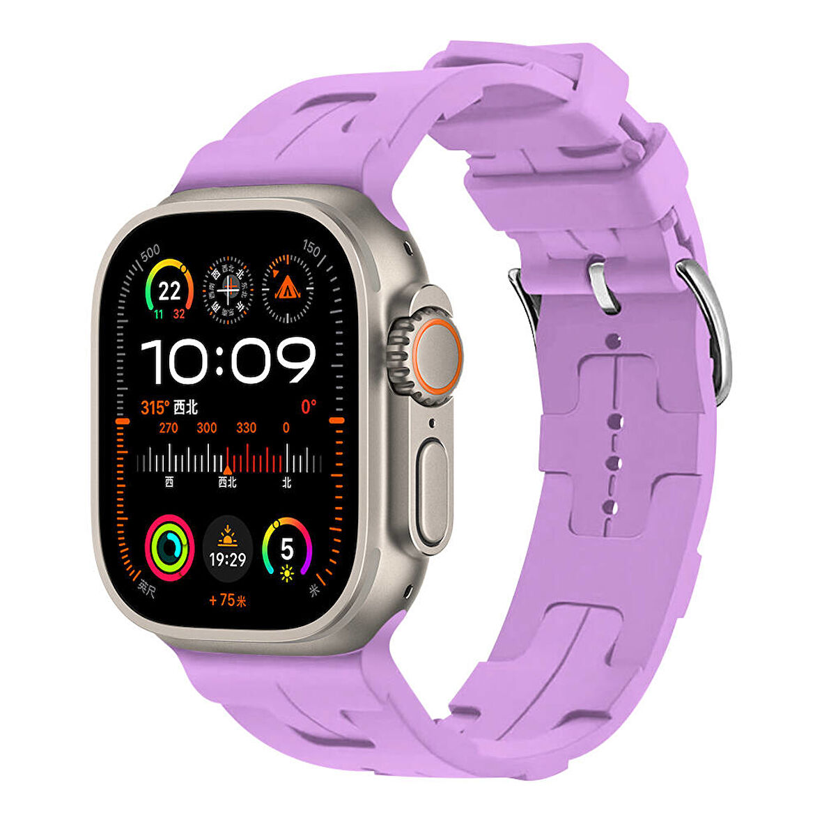 Apple Watch - se/2/3/4/5/6/7/8/9 Serisi 38mm Seri 40mm 41mm Uyumlu Metal Toka Delikli Silikon Kordon